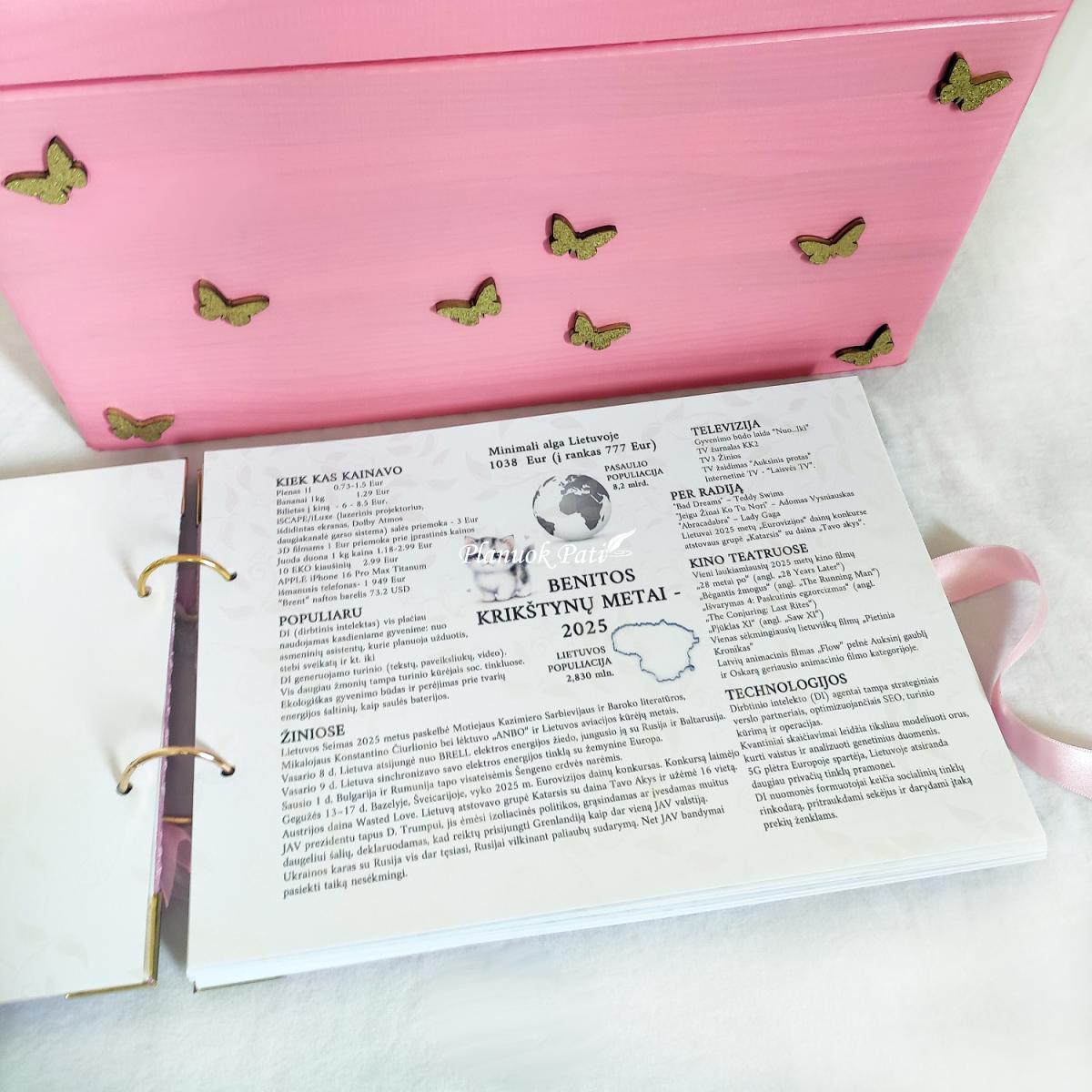 Krikštadėžė ir palinkėjimų knyga Katinėlis