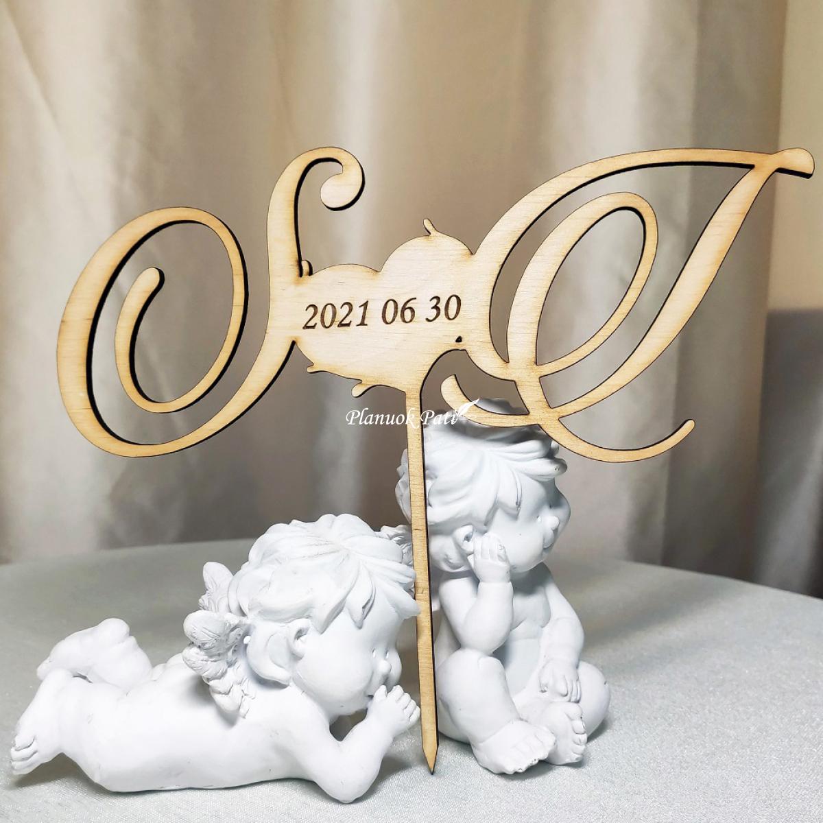 Individualaus dizaino vestuvinis torto smeigtukas