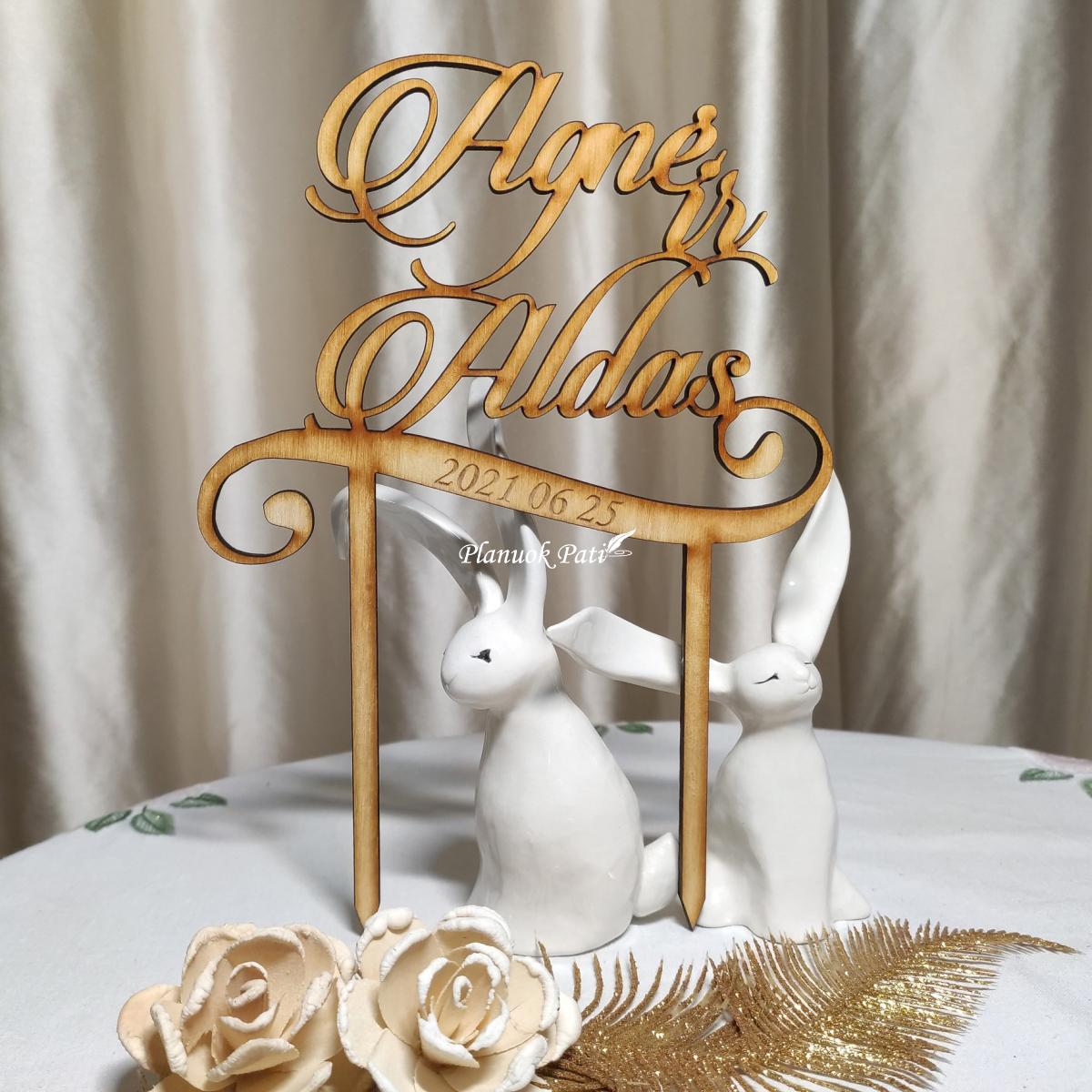 Individualaus dizaino vestuvinis torto smeigtukas