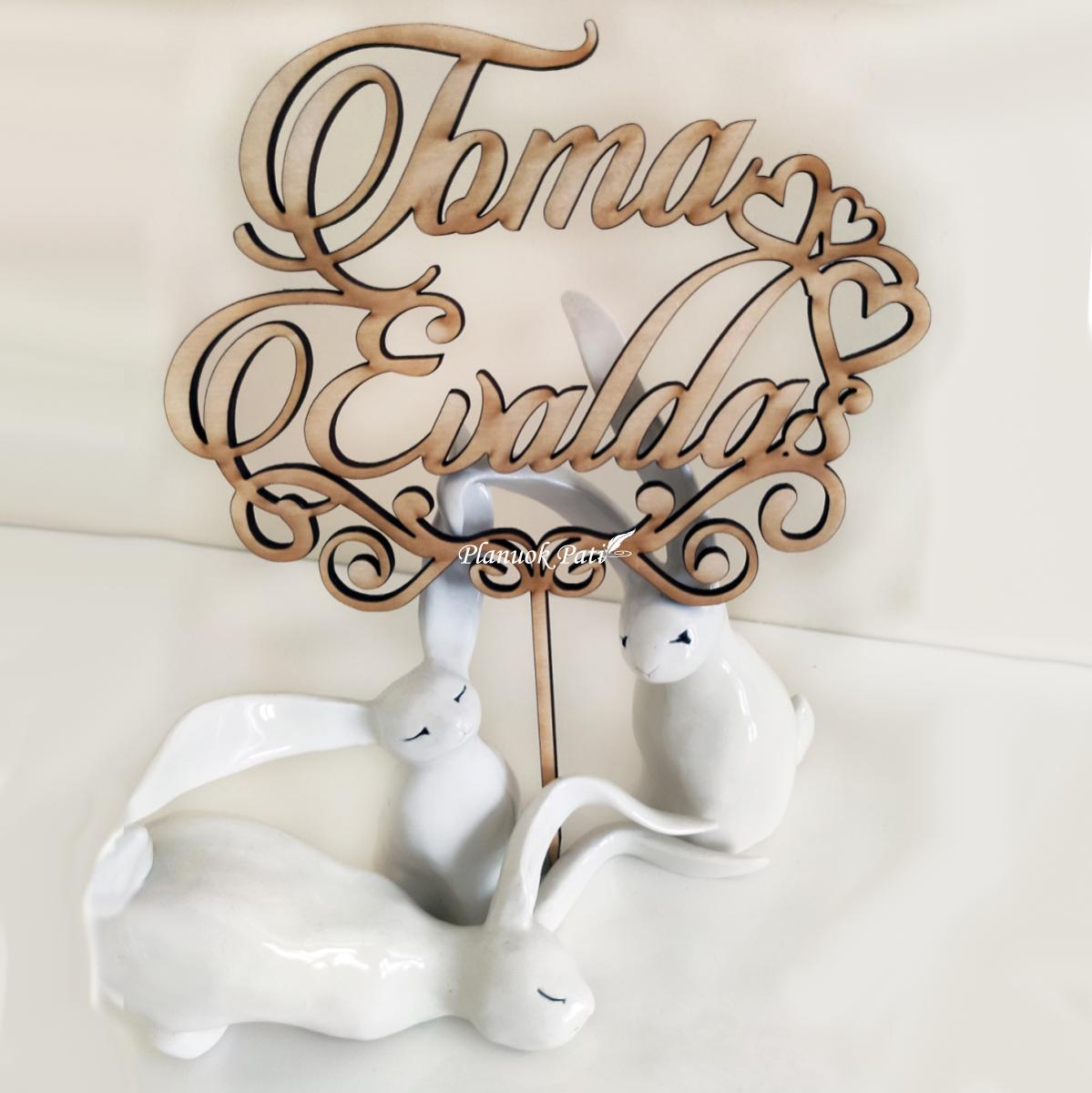 Individualaus dizaino vestuvinis torto smeigtukas