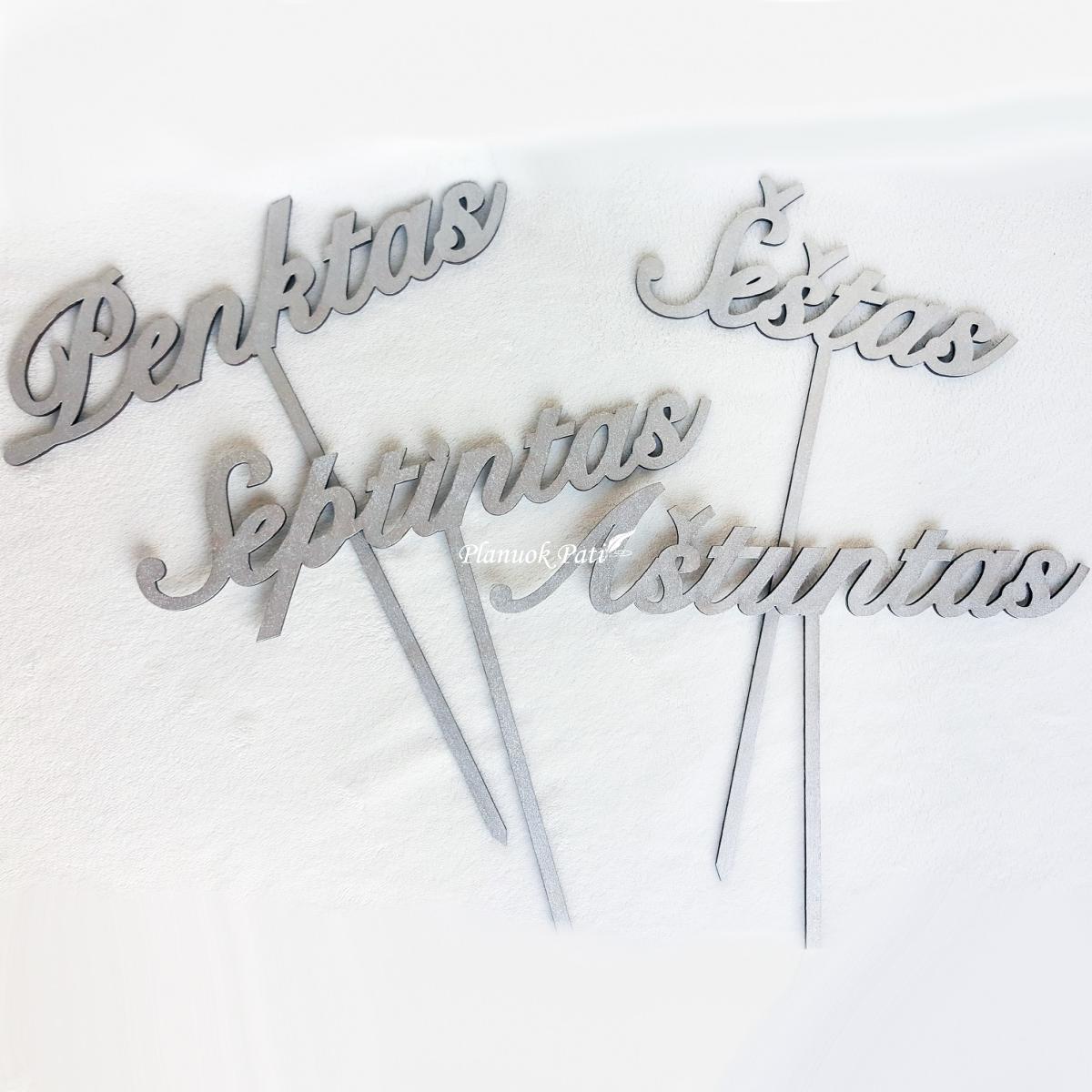 Staliukų numeriai šventei - žodžiai