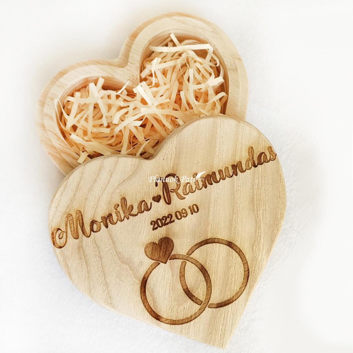 Dėžutė žiedams nešti - Širdis