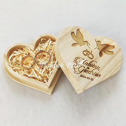 Dėžutė žiedams nešti - Širdis