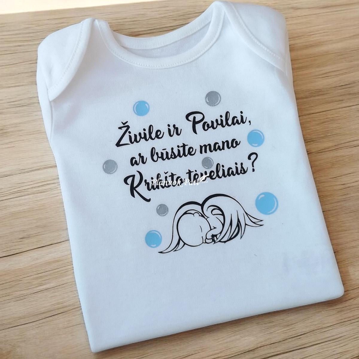 Kvietimas krikšto tėveliams - kūdikio smėlinukas