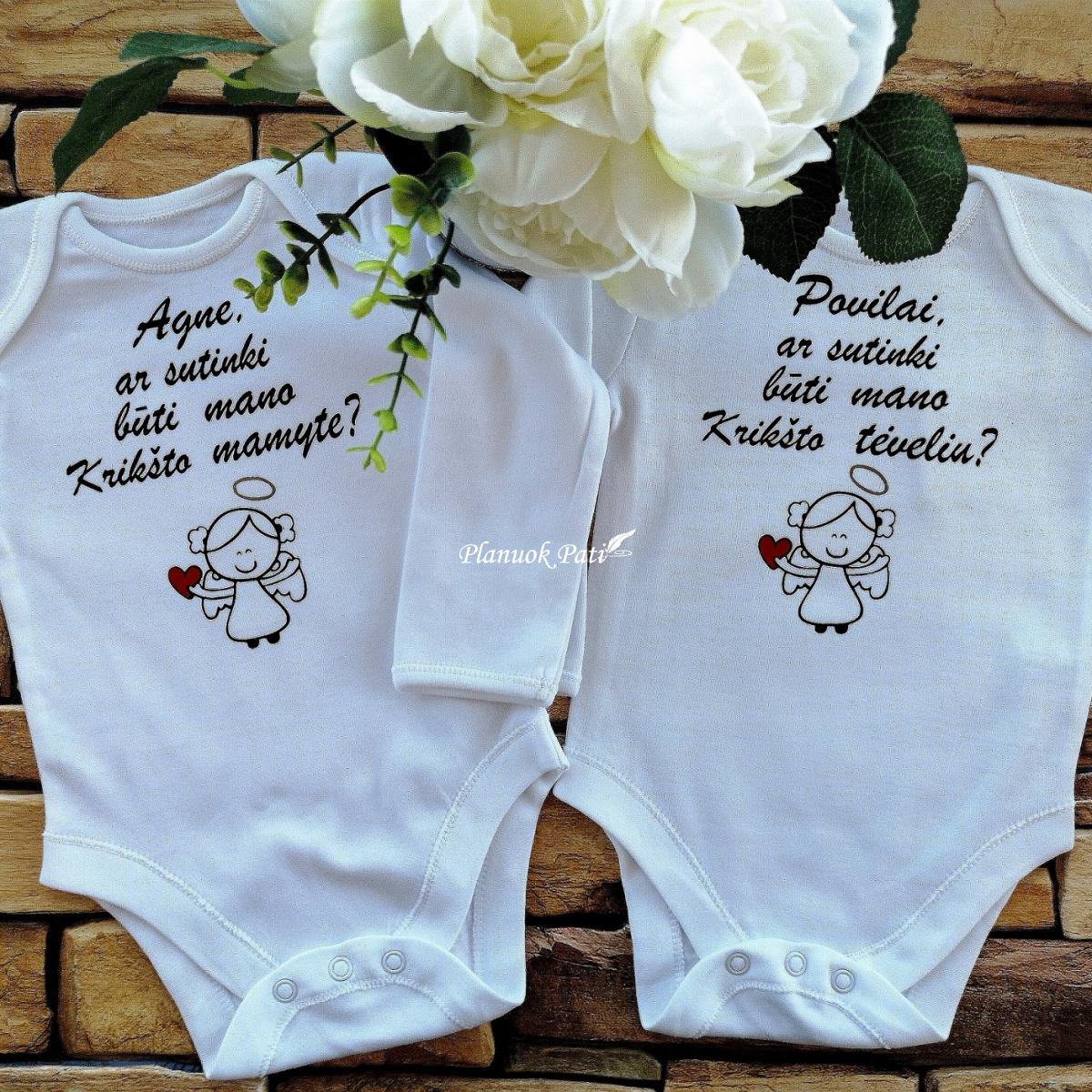 Kvietimas krikšto tėveliams - kūdikio smėlinukas