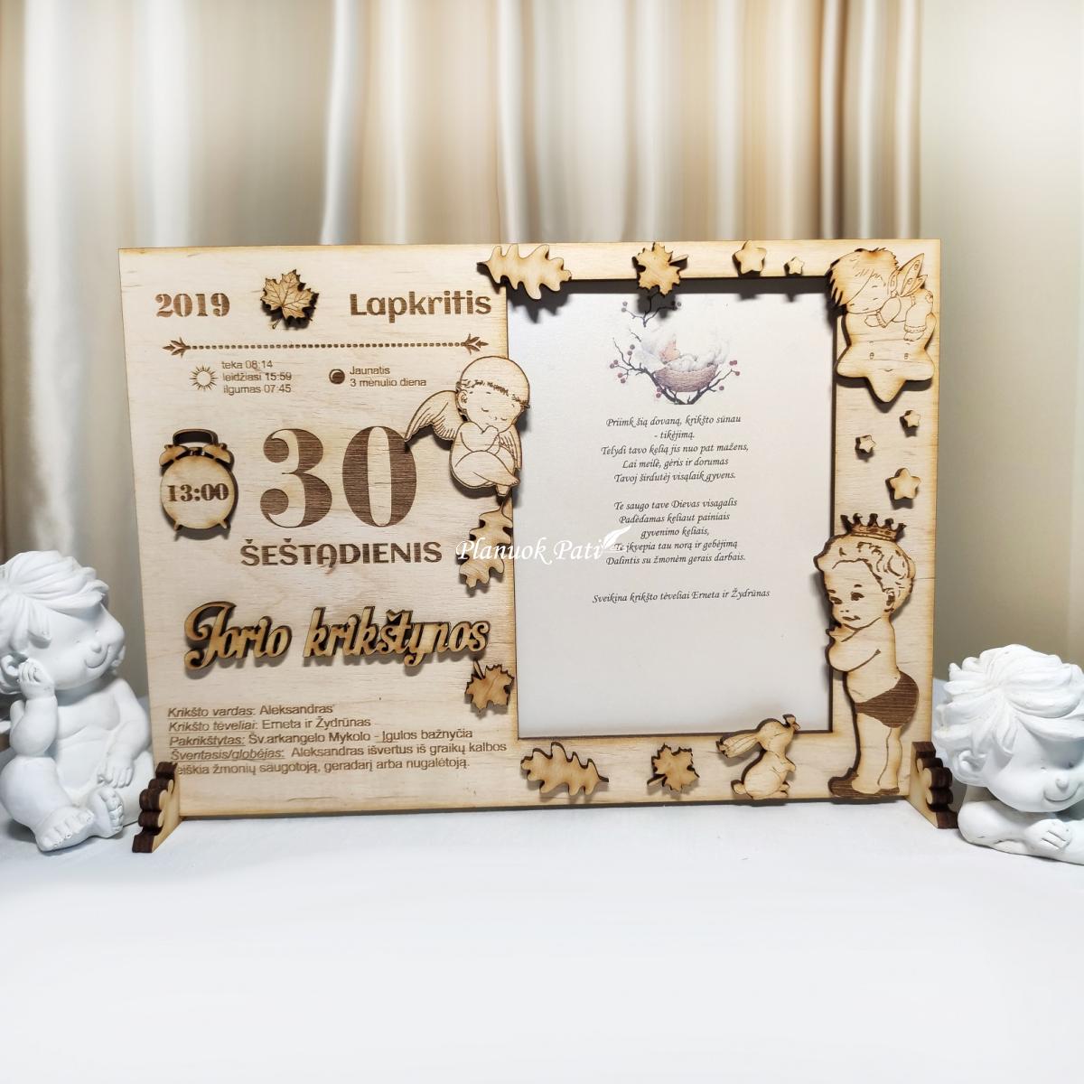 Krikštynų dienos rėmelis pinigams dovanoti