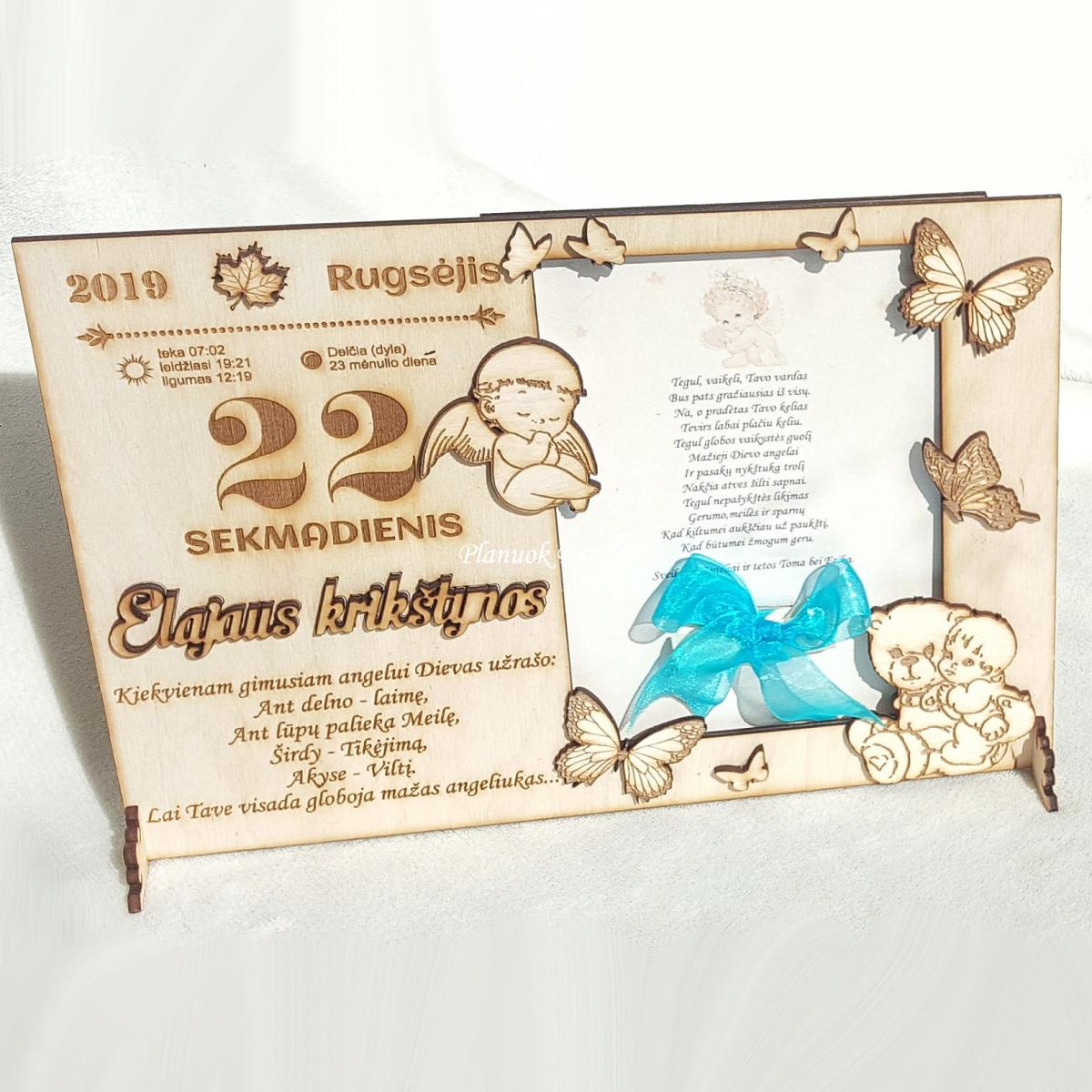 Krikštynų dienos rėmelis pinigams dovanoti