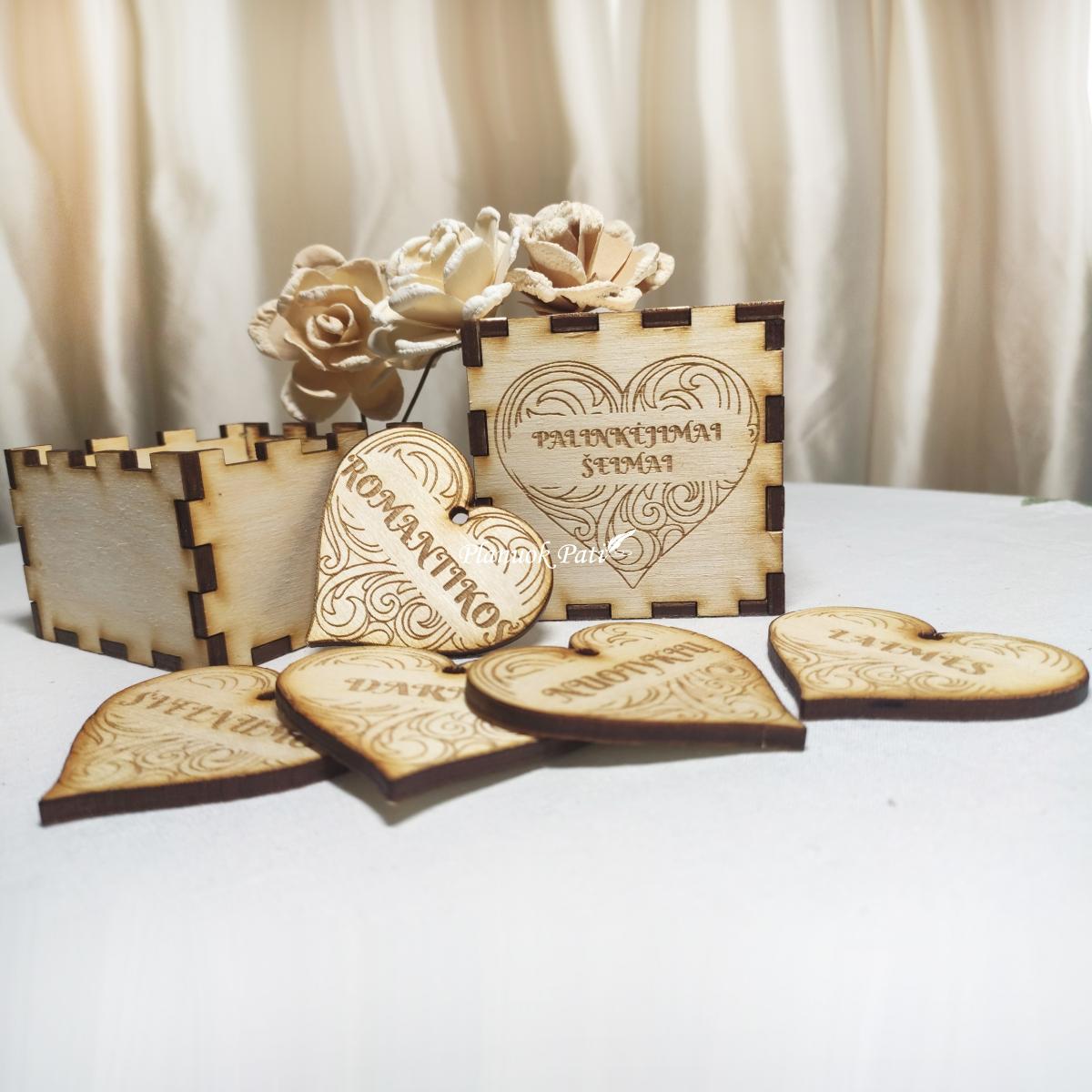 Vestuvių palinkėjimai - širdelės