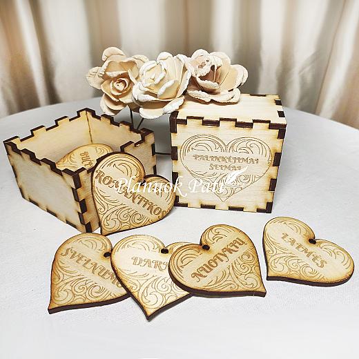 Vestuvių palinkėjimai - širdelės