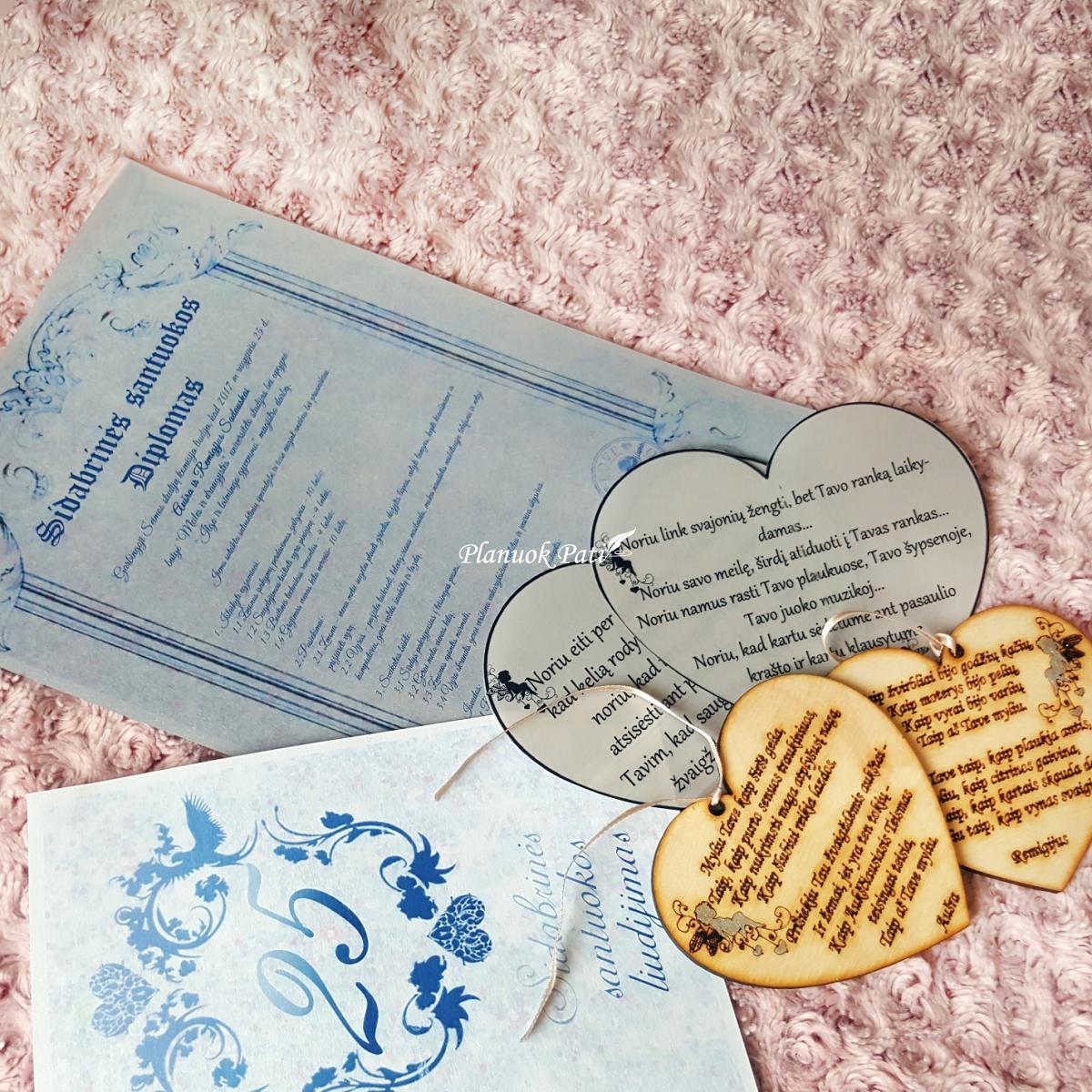 Sidabrinių vestuvių komplektas