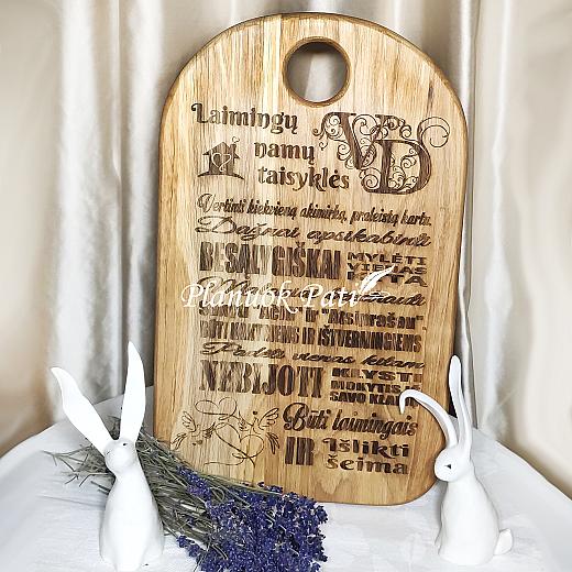 Ąžuolinis padėklas-lentelė