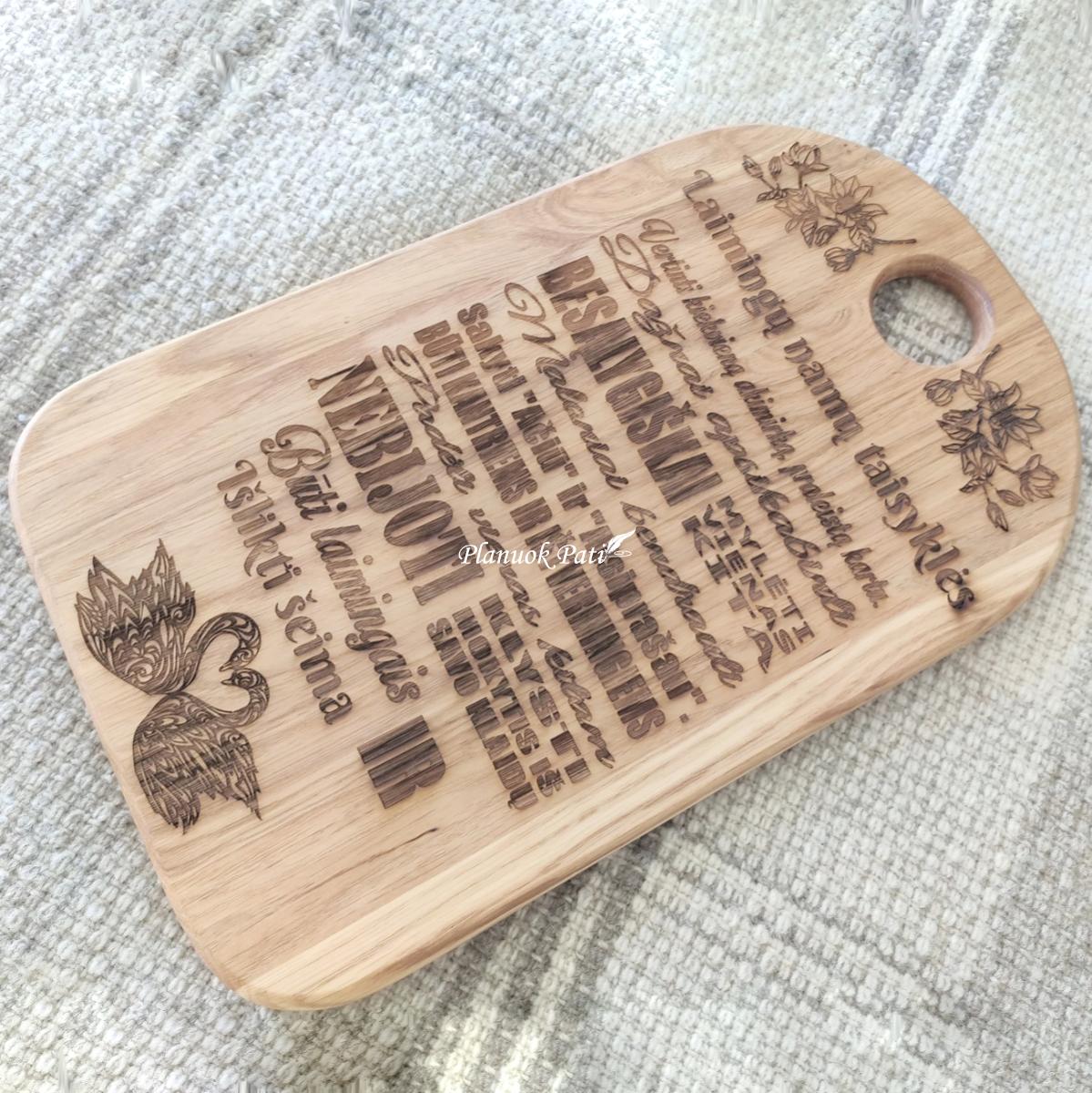 Ąžuolinis padėklas-lentelė