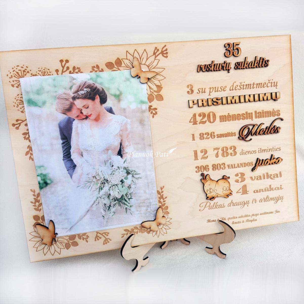 Rėmelis vestuvių jubiliejaus proga