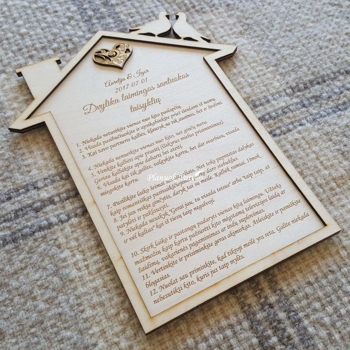 Šeimos arba Santuokos taisyklės - Namelis