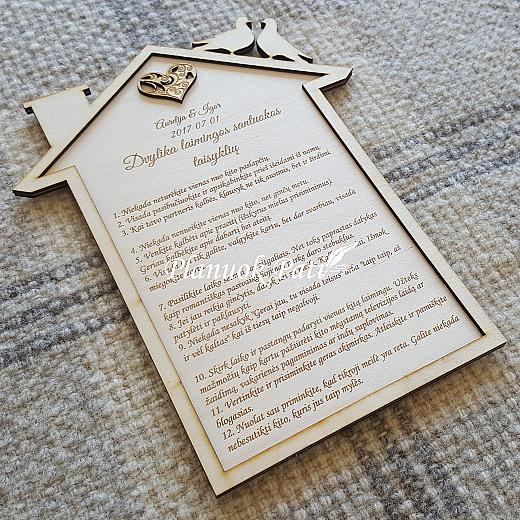 Šeimos arba Santuokos taisyklės - Namelis