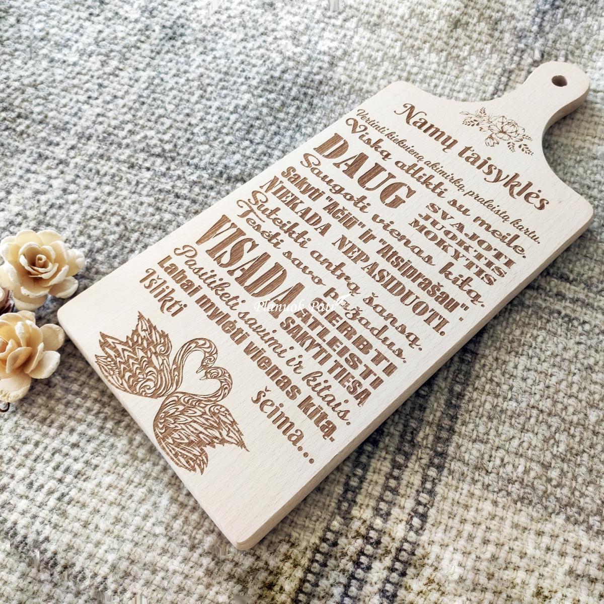 Lentelė - laimingų namų taisyklės