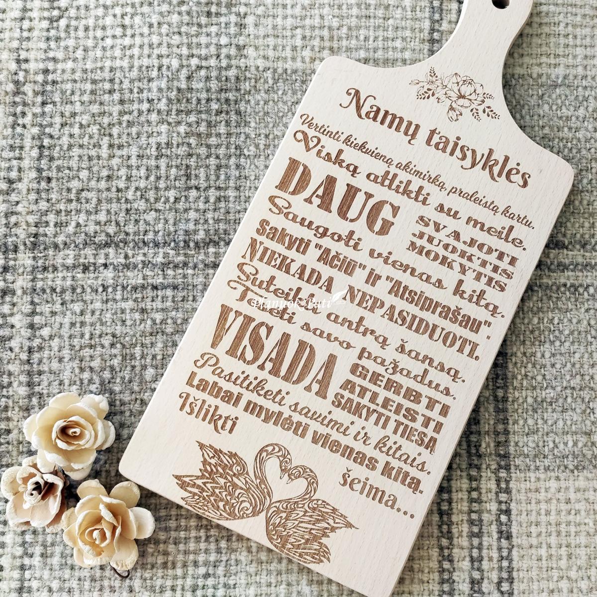 Lentelė - laimingų namų taisyklės