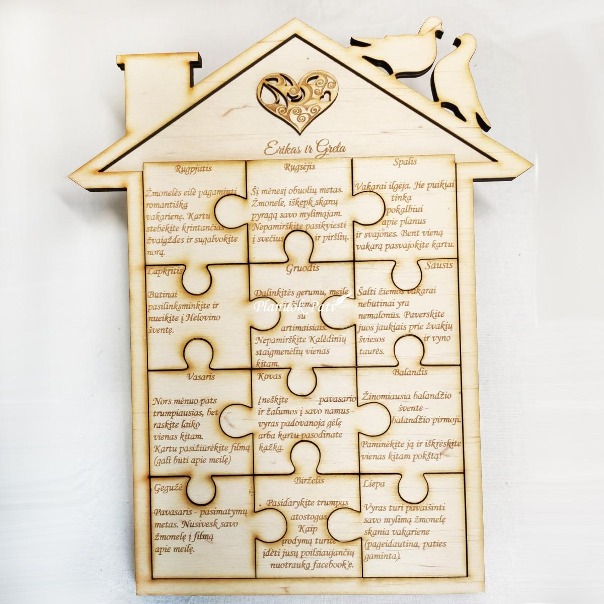 Užduotys jauniesiems pirmais santuokos metais