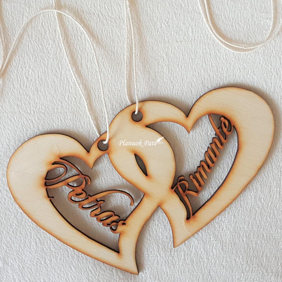 Širdelės su vardais - Širdžių surakinimui