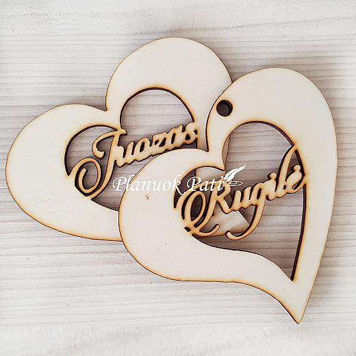 Širdelės su vardais - Širdžių surakinimui