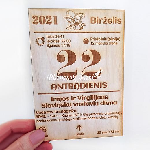 Vestuvių dienos kalendoriaus lapelis -  magnetukas
