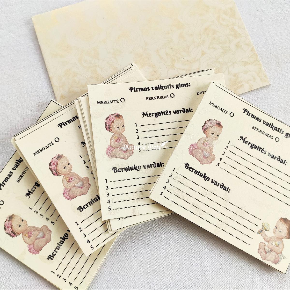 Vaikučio vardo spėjimo komplektukas