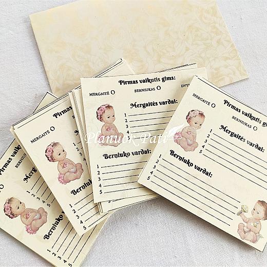 Vaikučio vardo spėjimo komplektukas