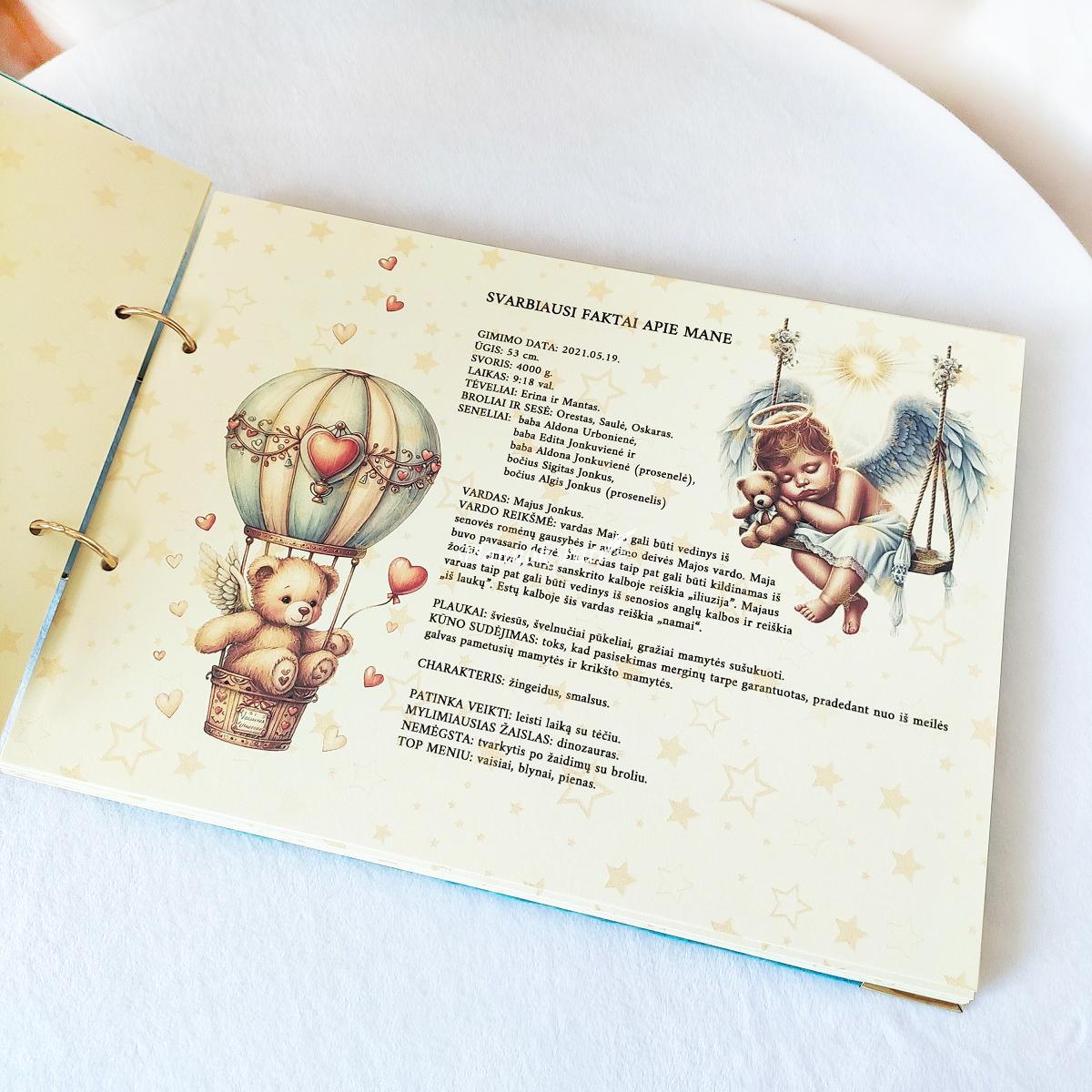 Krikštynų komplektas Meškutis (įvairios spalvos)