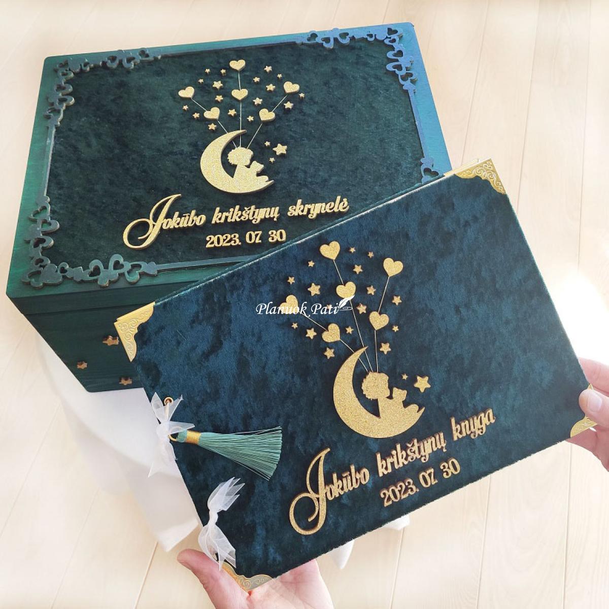 Krikštynų komplektas Mėnulio pasaka (įvairios spalvos)