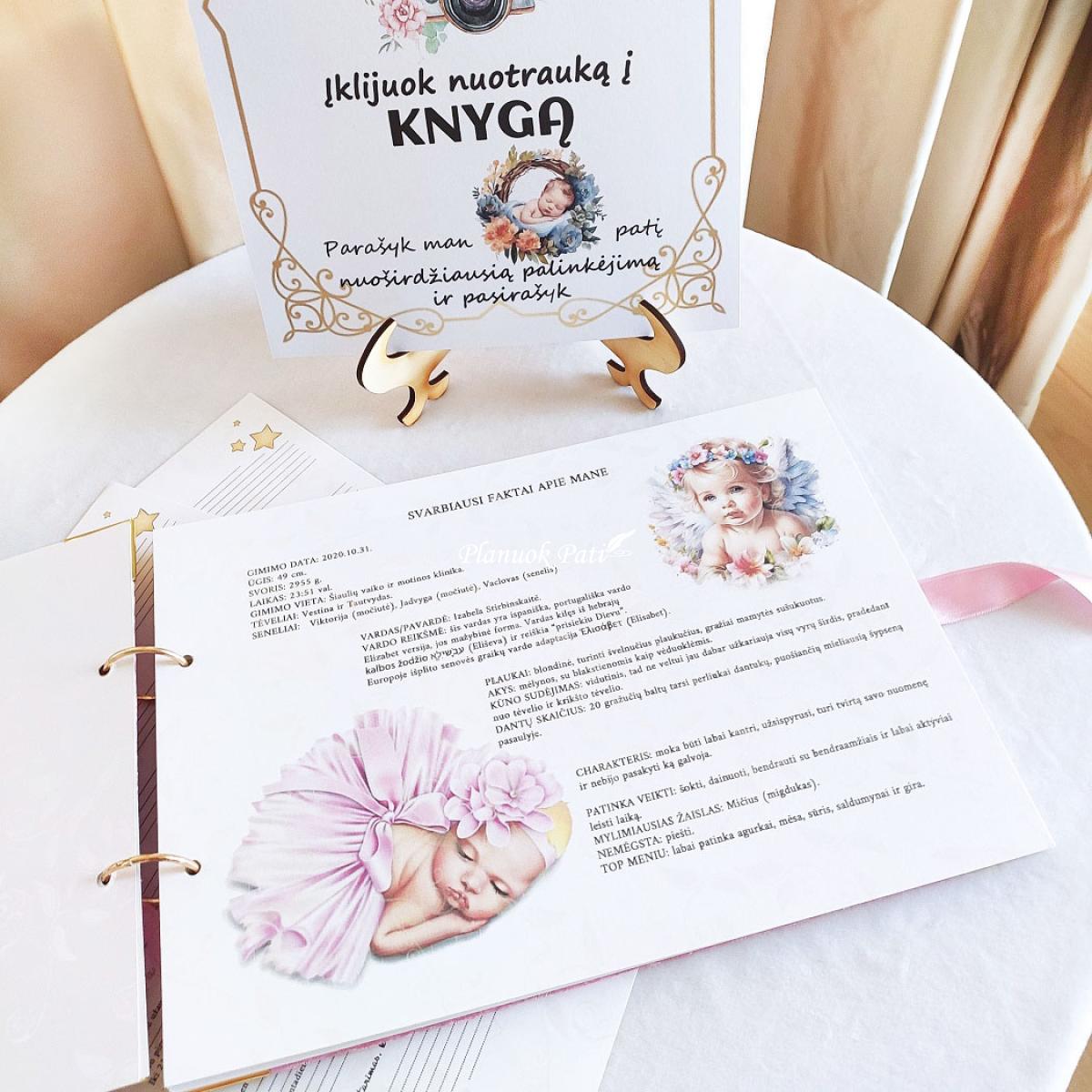 Krikštynų palinkėjimų knyga Angeliukė