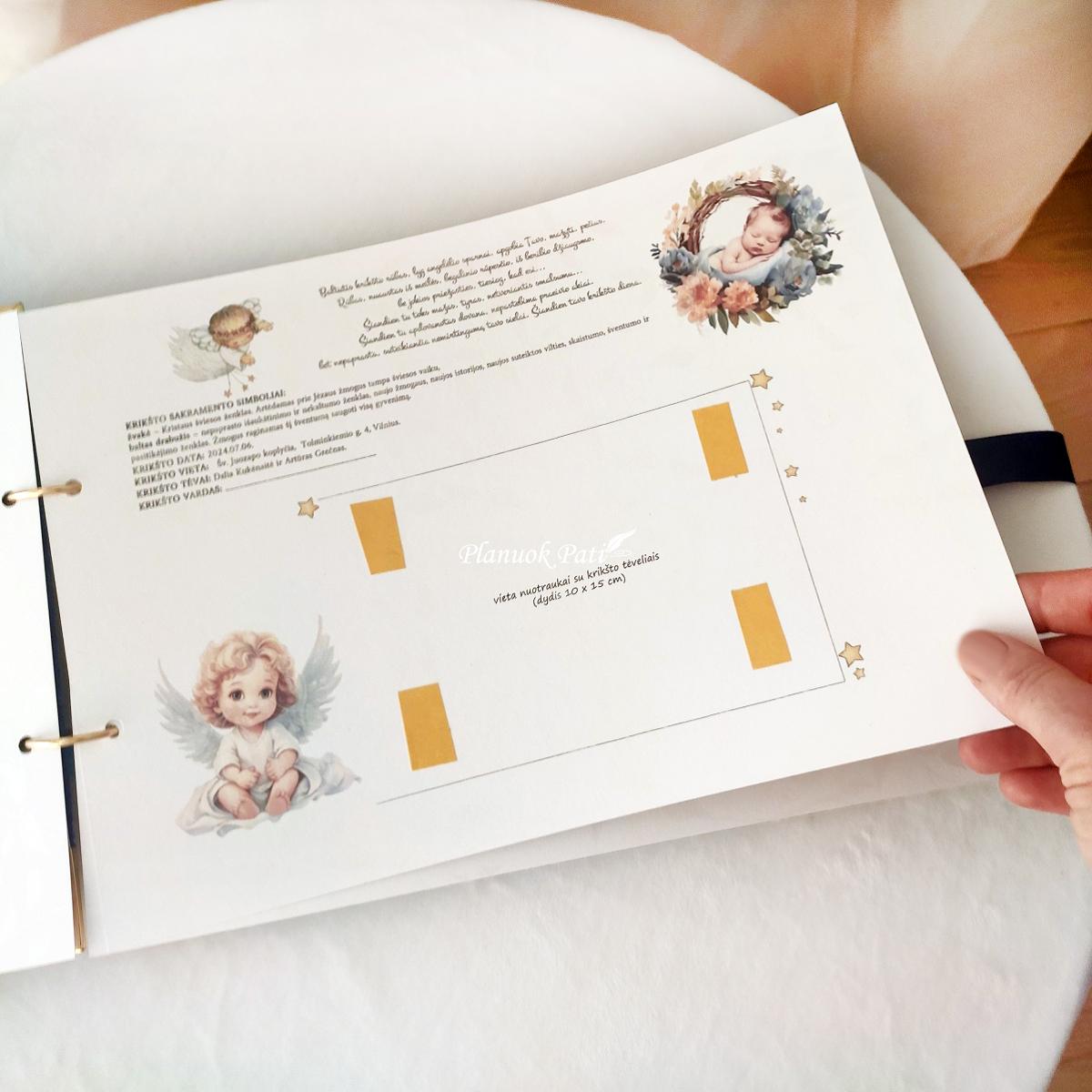 Krikštynų palinkėjimų knyga Angeliukė