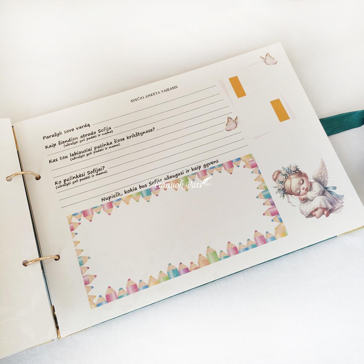 Krikštynų palinkėjimų knyga Angeliukė