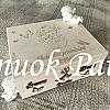 Krikštadėžė - prisiminimų skrynelė iš medžio masyvo (35x24x15cm), su užsegimu