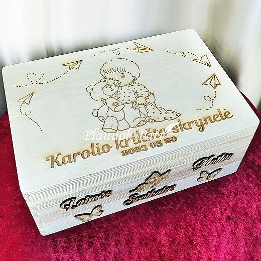 Krikštadėžė - prisiminimų skrynelė (35x24x15cm)