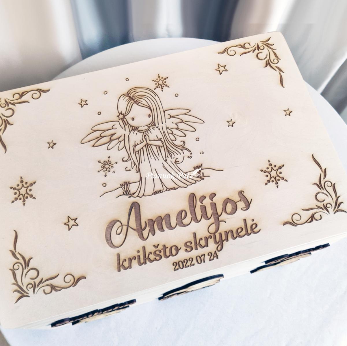 Krikštadėžė - prisiminimų skrynelė (35x24x15cm)