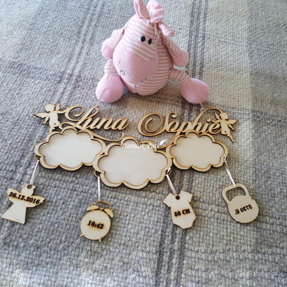 Vaikučio vardas su gimimo informacija