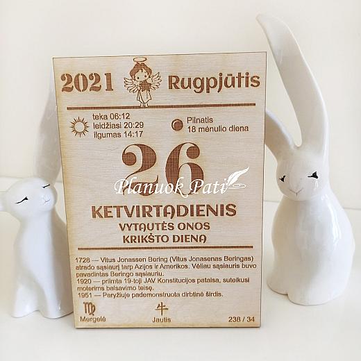 Krikštynų dienos kalendoriaus lapelis - magnetukas