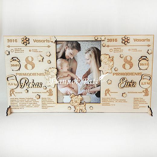 Dvigubas rėmelis - metrikai su nuotrauka