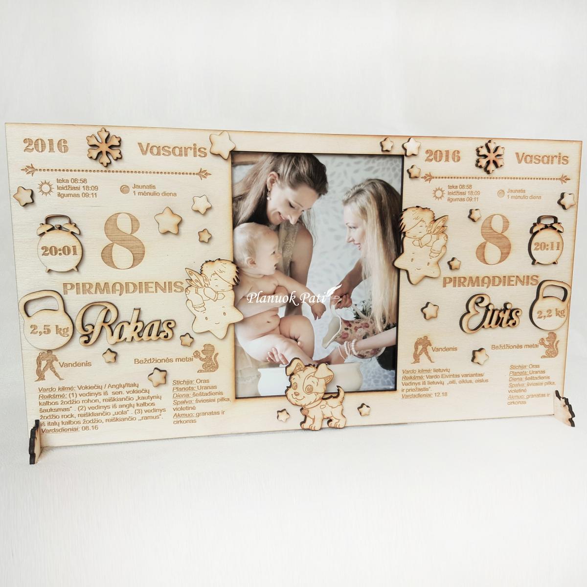 Dvigubas rėmelis - metrikai su nuotrauka