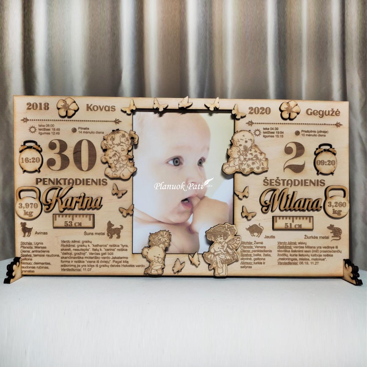 Dvigubas rėmelis - metrikai su nuotrauka