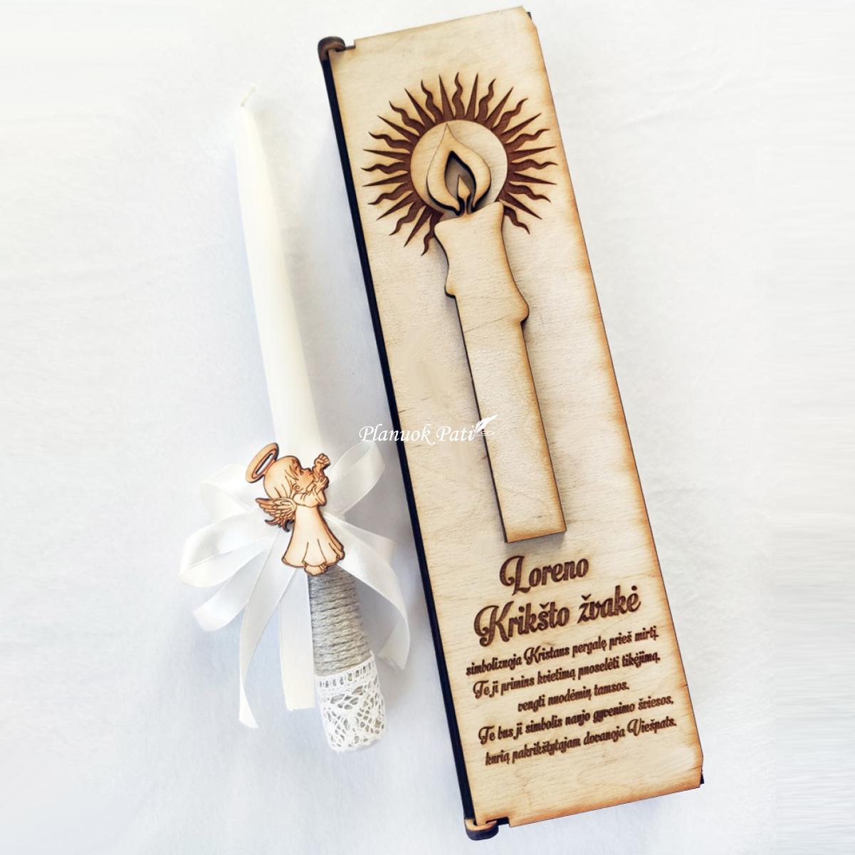 Krikšto žvakė dėžutėje