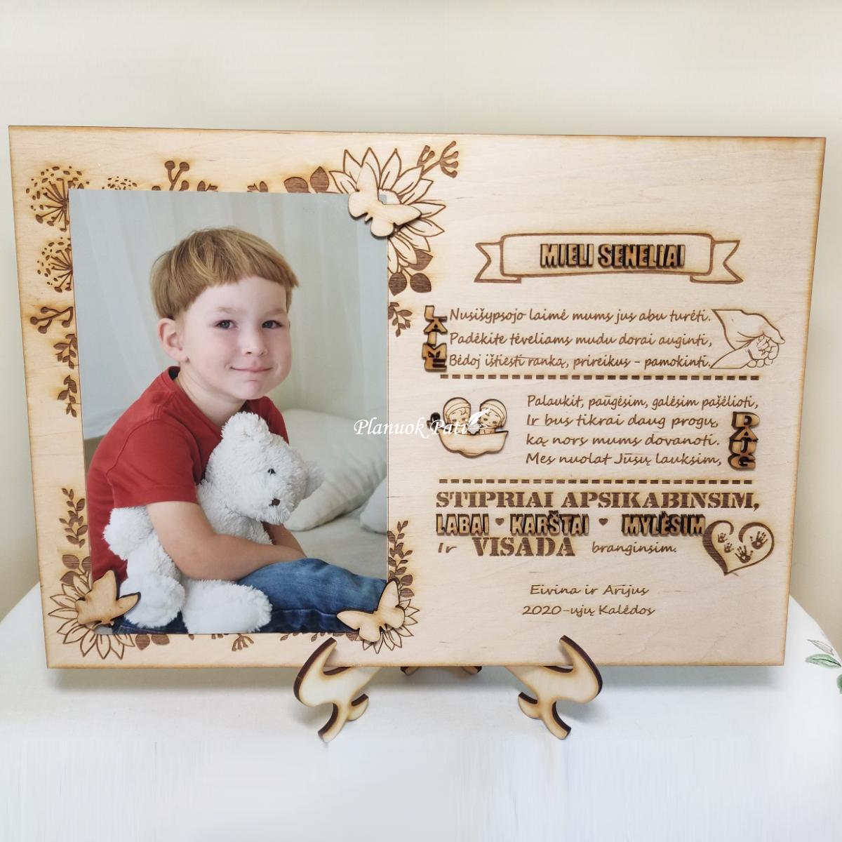 Padėka seneliams su nuotrauka