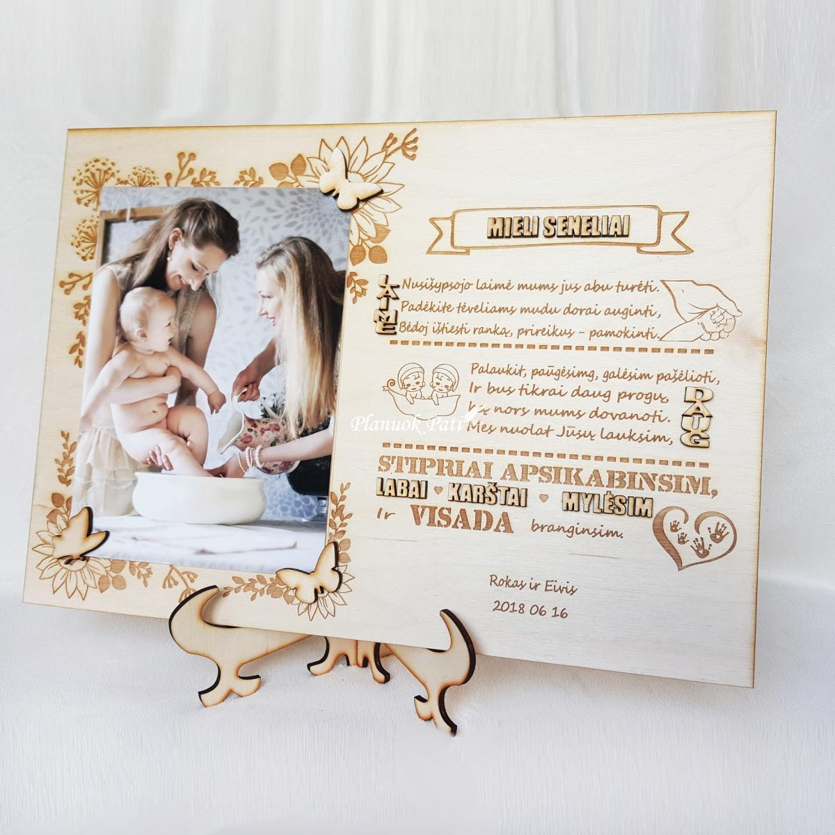 Padėka seneliams su nuotrauka