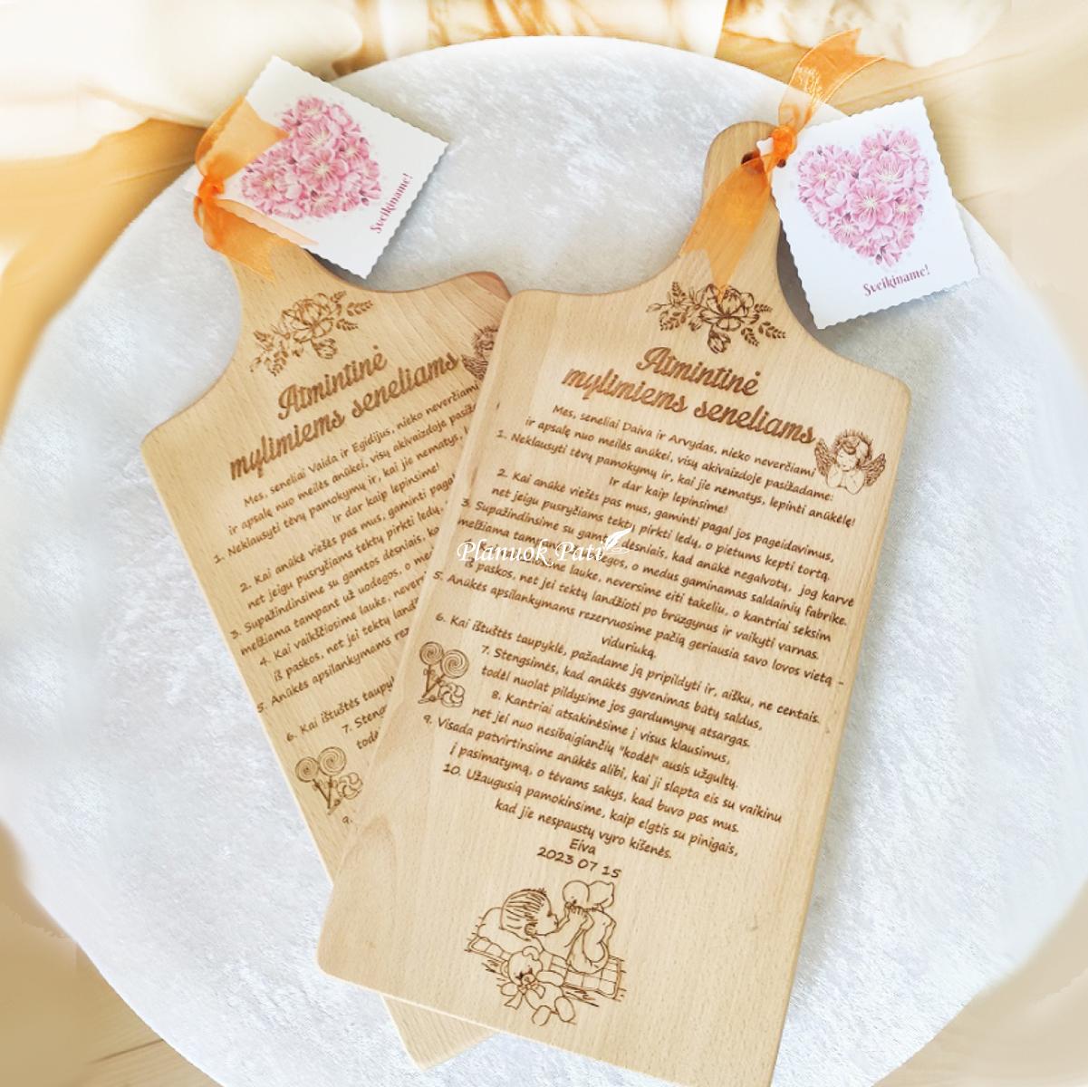 Pjaustymo lentelė močiutei