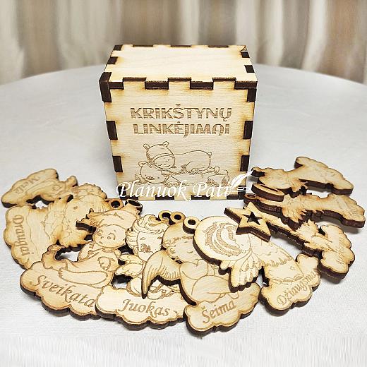 10 krikštynų palinkėjimų - angeliukų dėžutėje