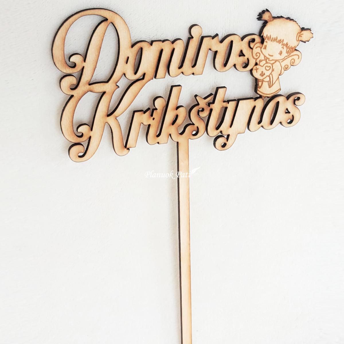 Vardinis krikštynų torto smeigtukas