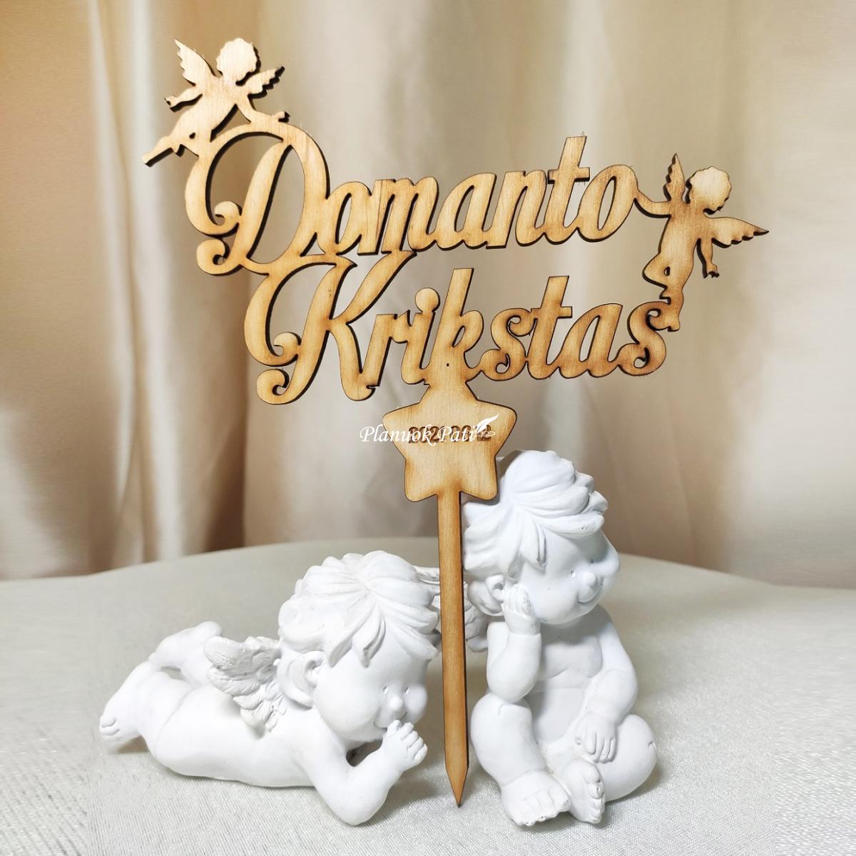 Vardinis krikštynų torto smeigtukas