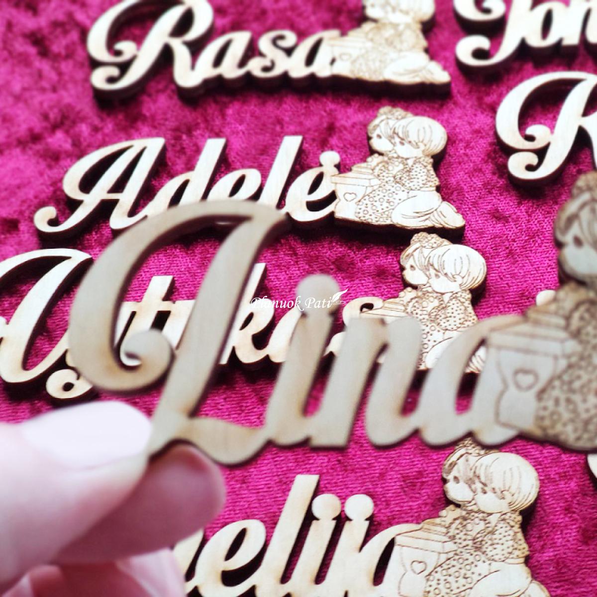 Krikštynų vardo kortelė su paveikslėliu - magnetukas