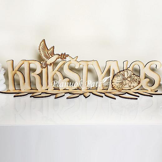 Užrašas Krikštynos su stoveliu