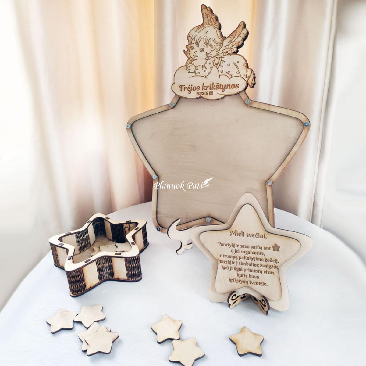 Žvaigždė krikštynų svečių palinkėjimams